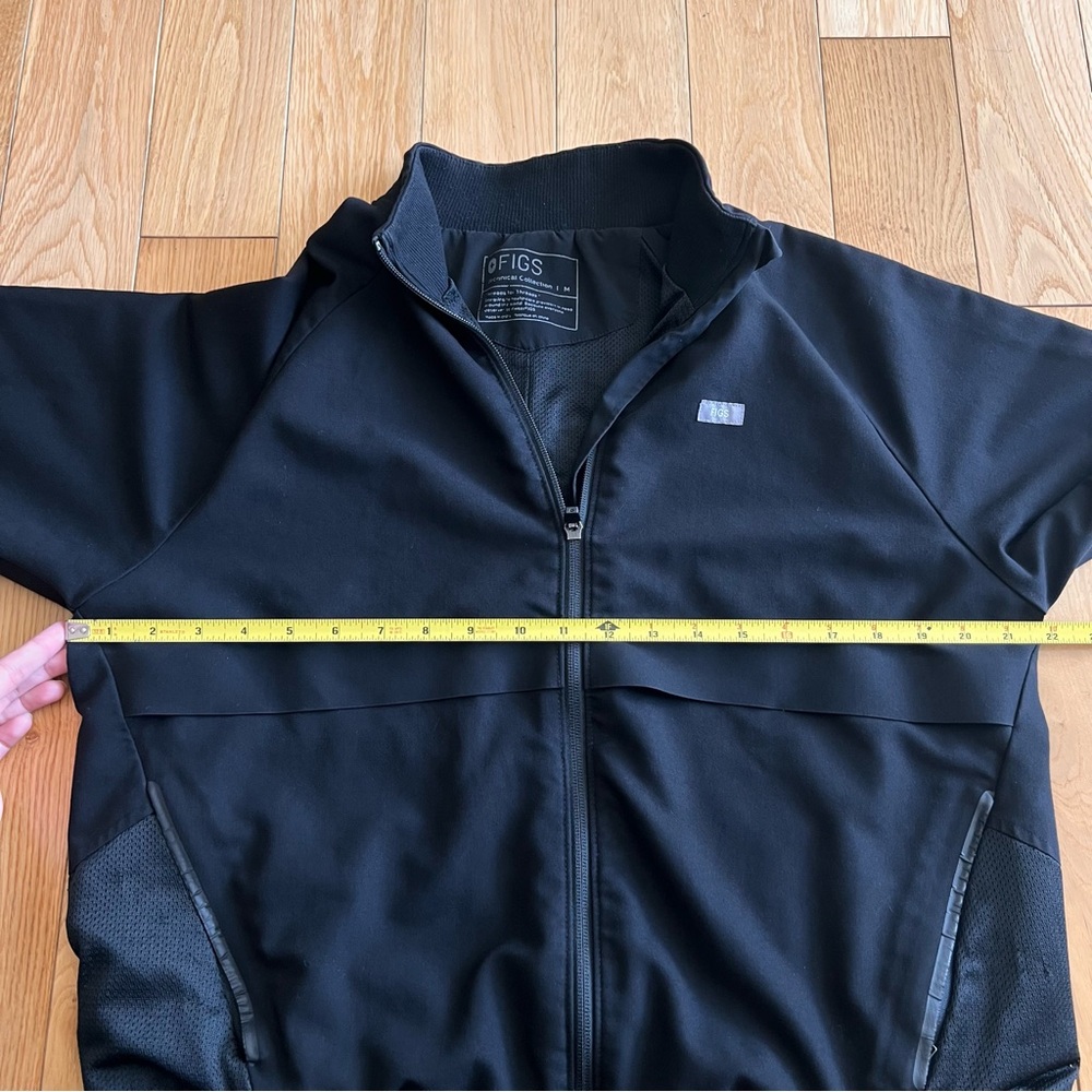 Figs Women’s Sydney Scrub Full Zip Jacket Black Technical Nurse Size Medium - Picture 5 of 8